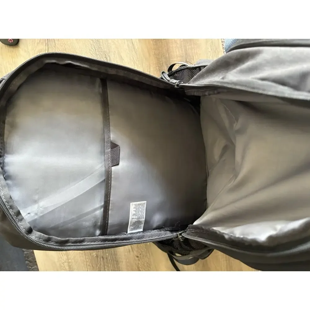 The North Face Stalwart Black Backpack 26L Laptop Sleeve Company Logo